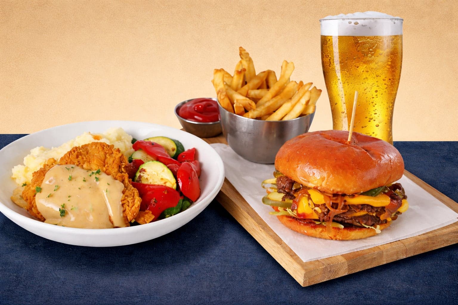 Twice as nice! Two can dine.